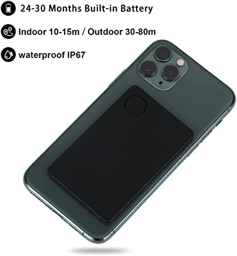 Vrogadso Wallet Finder, Item Locator and Finder for Wallets, Passports and Suitcase and More; Waterproof with Built-in 24-30 Months Battery