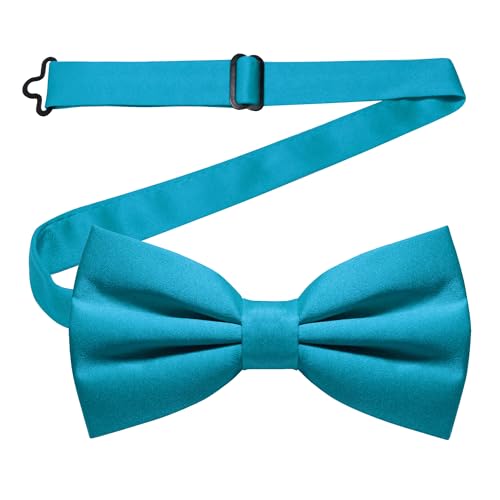 Image of JEMYGINS Solid Color Pre-tied Bow Tie Adjustable Bowtie for Men