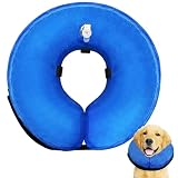 Picture of Dog Cone Collar for Small Medium Large Dogs After Surgery, Inflatable Doggie Neck Donut Collar Recovery ECollar, Soft Adjustable Dog Cones Alternative, Protective Pet Cones for Dogs