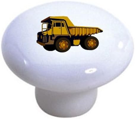 Yellow Dump Truck Ceramic Cabinet Drawer Pulls Knobs (Set of 10 Knobs)