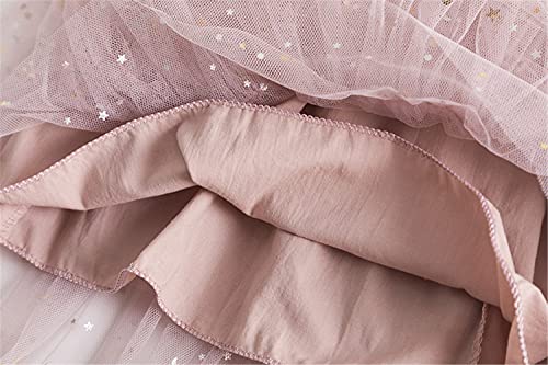 Nnjxd Little Girl Layered Tulle Dress Princess Girls Party Little Stars Dresses 1270 Pink 3-4 Years #TOP5