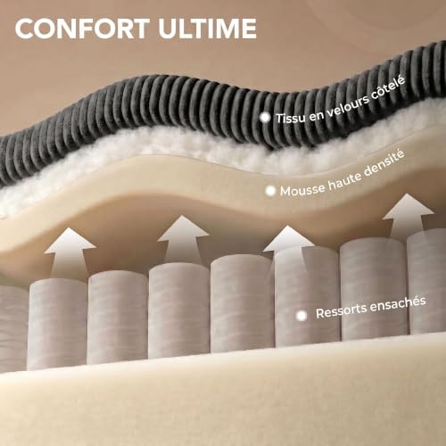 Canapé U modulable 4 places velours gris HOMCOM