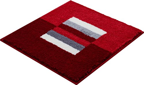 Linea Due bath rug, ultra soft and absorbent, anti slip, CAPRICIO, small mat 55x60 cm, ruby
