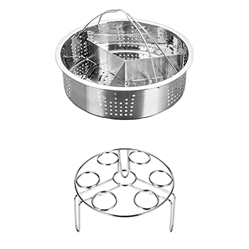 Image of ARTISOUL 3X Stainless Steel Steamer Basket for 5 /6 /8 Qt Instant Pot Vetables Tamale