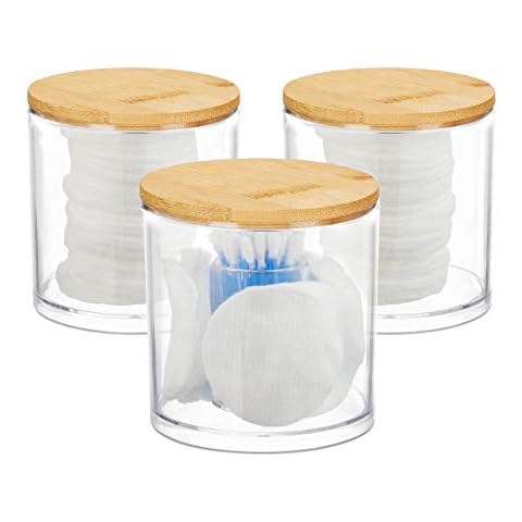Relaxdays Cotton Swab Storage Container Set Cover