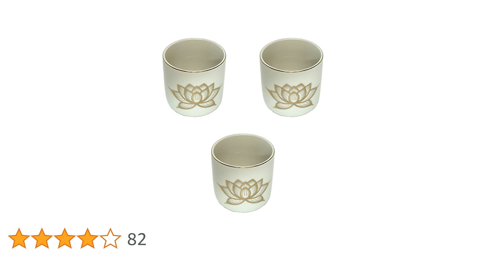 Amazon｜3個セット 神仏具 金蓮1.6湯呑 [5 x 5.5cm] お盆 供養