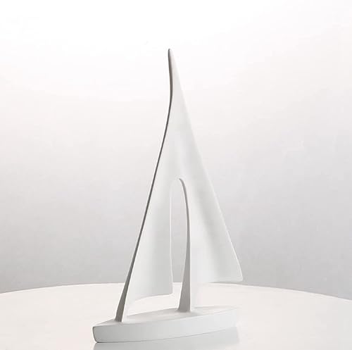 Miniatura 1 de Moderno estilo nórdico simple resina artesanía moda casa oficina decoración velero barco modelo estatuas velero escultura