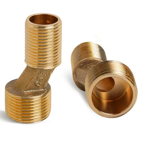 Lot de 2 Raccords en S pour Robinets Muraux, Compatible avec Connexions 3/4