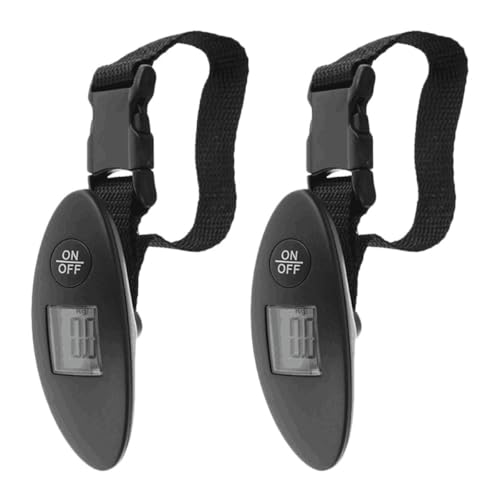 ibasenice 2 piezas Báscula Digital Electrónica Portátil para Maletas y Paquetes hasta Capacidad Diseño Ergonómico de Mano Pantalla Rápida y Precisa para Viajes y Envío