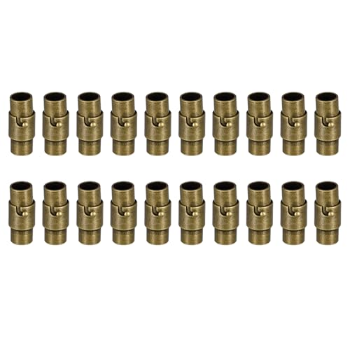 uxcell Leather Cord End Clasp, 20Pcs 5mm Hole Leather Clasps