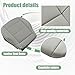 Priprilod Perforated Leather Driver and Passenger Side Bottom Replacement Seat Cover Gray Fit for Mercedes-Benz W203 C230 2005 2006 2007