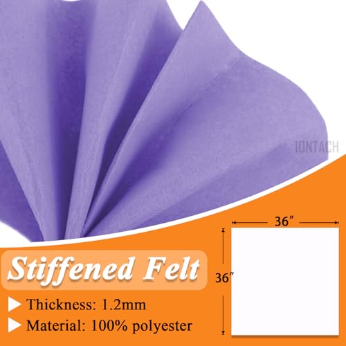 Image of IONTACH 36 inch X 36 inch Lavender Stiff Felt Fabric 1.2mm Thick
