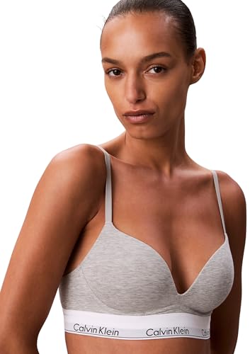 Calvin Klein Damen Push-Up BH Plunge Gepolstert, Grau (Grey Heather), 65E – Ansicht 5