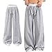 Girls Color Block Wide Leg Joggers Sweatpants Athletic Casual Kids Loose Track Pants with Pockets for Boys 4-15 Years