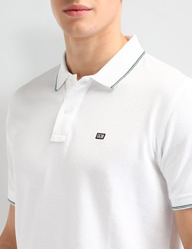 Image of Arrow Sport Men Regular fit Cotton Solid Short Sleeves Polo Shirt