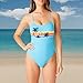Ocean Pacific Women's Standard Juniors' Cross Back One Piece, Aqua, Large