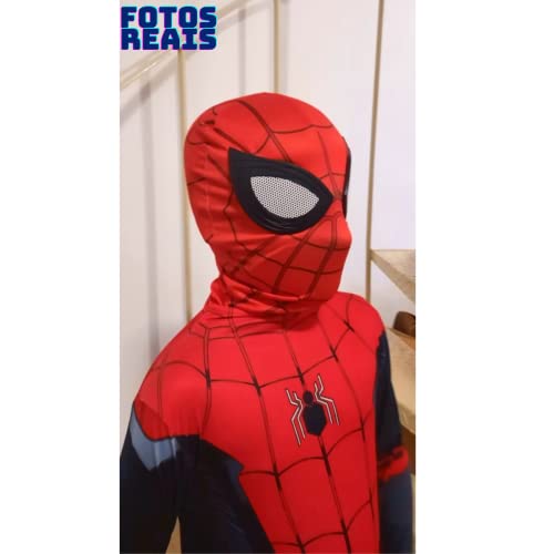 Fantasia infantil Homem aranha Longe de casa mascara com olhos 3D (GG140)