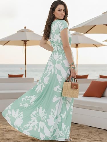 Image of KOH KOH Womens Long Modest Floor Length Flowing Summer Print Maxi Dress
