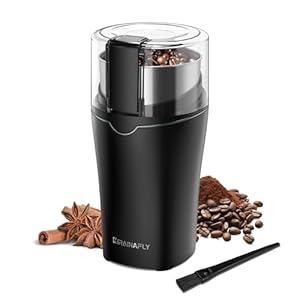 KIRAINAFLY 300W Elektrische Kaffeemühle Grau