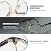 Cyxus Blue Light Glasses Men Retro Semi Rimless Clear Blue Light Glasses for Computer Eye Strain Gaming Glasses Anti Harmful Blue Light for Men Women