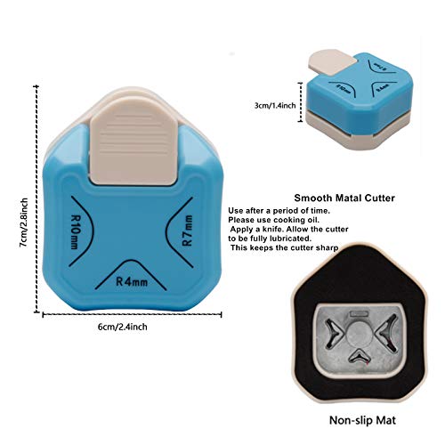Paper Corner Rounder 3 In 1 （R4Mm+R7Mm+R10Mm）， Corner Punches For Paper Crafts， Corner Cutter ，Envelope Punch Board ，Hole Puncher， Laminate, Diy Projects, Photo Cutter,Card Making And Scrapbooking #TOP3