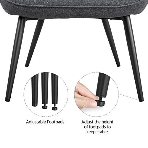 Yaheetech Accent Chair With Footrest, Armchair And Ottoman With High Back And Metal Legs Single Oversized Sofa Club Chair And Ottoman Set For Living Room Bedroom Office, Grey, 2Pcs #TOP7