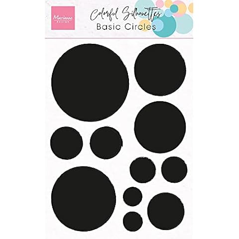 Marianne Design CS1092 Clear Silikonstempel, Bunte Silhouette-Grundlegende Kreise, zum Stanzen Bastelarbeiten und Präzision Stamping Papercrafts, transparent, One size Cover