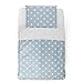 PAMBABY Mini Set Lettino Kit 4 Pezzi | 83x50cm | Lenzuolino+Copripiumino+Federa+Cuscino per lettini Next to Me KinderKraft Cam Chicco Janè (Kit 4pz Azzurro)