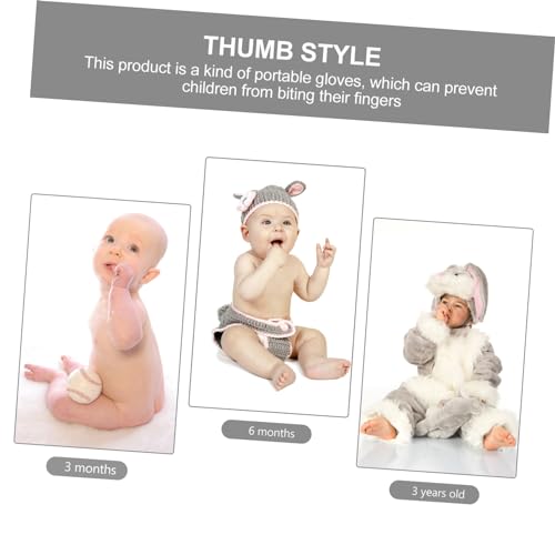 1pair -sucking Gloves Double Finger Design for Thumb Sucking Prevention Comfortable and Safe Boy Girl Mittens for Boys and Girls for Toddlers3