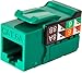 CAT6A RJ45 Keystone Jack, V-Max Series - Green Color - (50 pack)