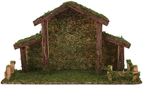 Toyland® Traditional Christmas Nativity Scene - Stable With 11 Nativity Figures - Christmas Decorations