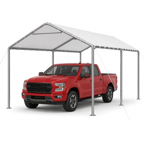 Image of Aoxun 10x20 FT Heavy Duty Carport, Outdoor Portable Garage Shelter
