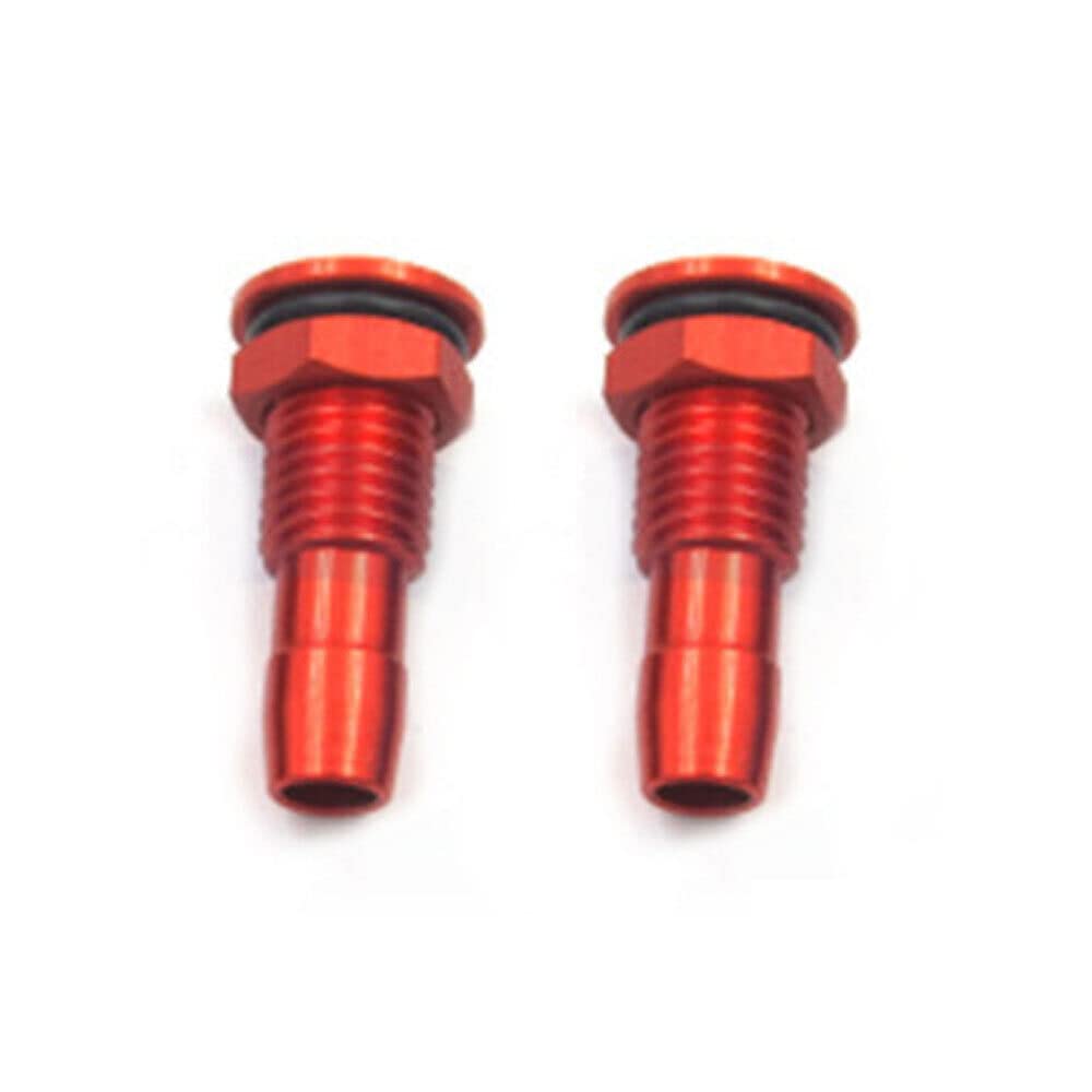TEAMWILL 2PCS M6 / M8 Water Outlet Motor Cooling Water Nipple Nozzle for RC Boat Marine (M8 Red)