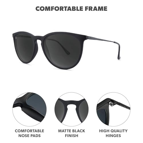 Image of Knockaround Round Trendy Polarized Sunglasses for Women - UV Protection