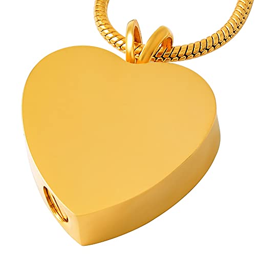 Collier cendre crémation acier inoxydable, pendentif mémorial coeur - 3