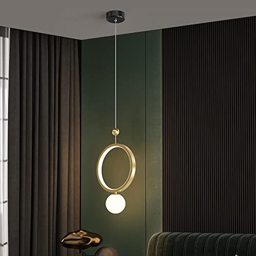 Lámpara LED globo dorado cocina lámpara de techo suspendida para iluminación de isla