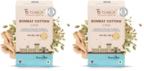 Image of Teabox Bombay Cutting Chai | Inspired By The Bustling City | Blended With Natural Cardamom, Ginger & Fennel | 250 Grams (Pack of 2)