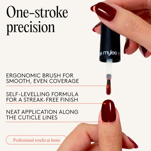 Mylee Gel Nail Polish 8Ml [Queen Of Hearts] - Uv/Led Soak-Off Nail Art Manicure Pedicure For Professional, Salon & Home Use [Red Range] - Long Lasting & Easy To Apply - 5