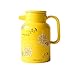 Caraffa per Acqua refrigerante 50.7 Oz Giallo Bollitore in ceramica Bolzante in ceramica con manico Teiera di grande capacità per succo, tè, limonata, bevande calde e fredde Caraffa Acqua per Calda F