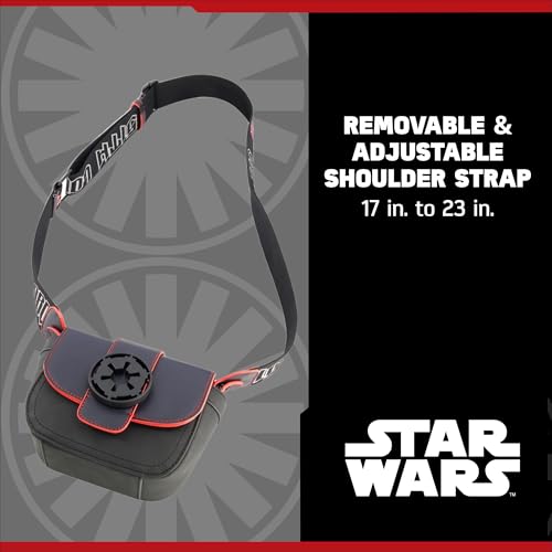 STAR WARS Crossbody Bag, Galactic Empire Mini Handbag with Adjustable Shoulder Strap, Black4