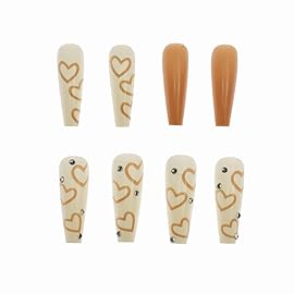 YoYoee Long Fake Nails Tips-Coffin Press on Nails Pink Ballerina False Nails for Women and Girls 24Pcs (gorgeous6)