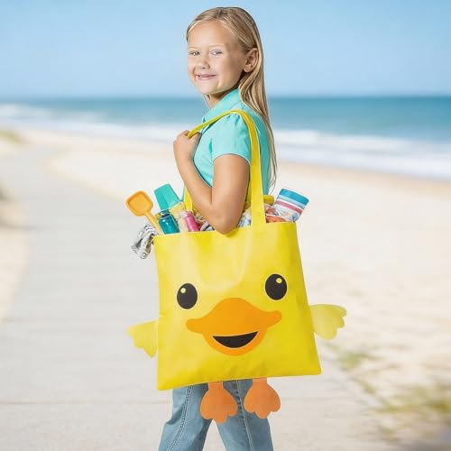 Bolsas Tote Grand Large Pato Amarillo 15x17 Pulgadas Pack 12 miniatura 2