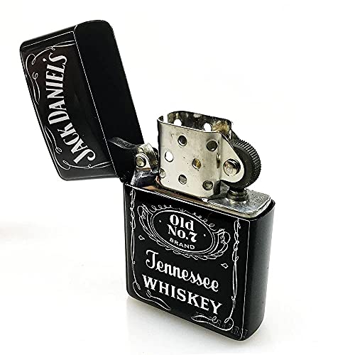 Isqueiro em metal com Desenho em resína (Jack Daniels)