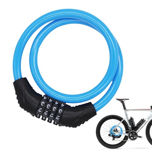 Candado para moto, cerradura antirrobo robusta con cable para bicicletas – Accesorios para moto, montaña, carretera, desplazamientos, escuelas, adultos, monopatín