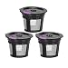 Reusable K Cup Coffee Filter Coffee Stainless Mesh Solo Filter Replacement for Keurig Brewers 1.0 Machine BPA Free (Black)