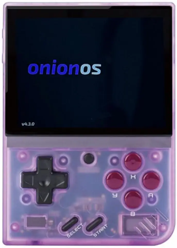 MIYOO Mini Plus 128GB Onion OS Preinstalled Retro Portable Handheld 3.5inches IPS Screen Game Console Miyoo Mini+ Console Compatible with Onion OS (Purple Transparent)