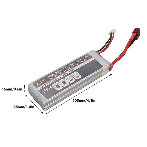 Alomejor LiPo-Akku 7,4V 2200mAh 35C f¨¹r RC Flugzeuge mit T-Stecker - Hochleistungs Langlebig Stabil