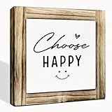 Choose Happy Sign, Inspirational Wood Sign, Tabletop Wooden Plaque Sign, Real Wood Box Sign, Farmhouse Shelf Decoration, Positive Home Decor, Office Decor, Gallery Decor Art, Housewarming Gift