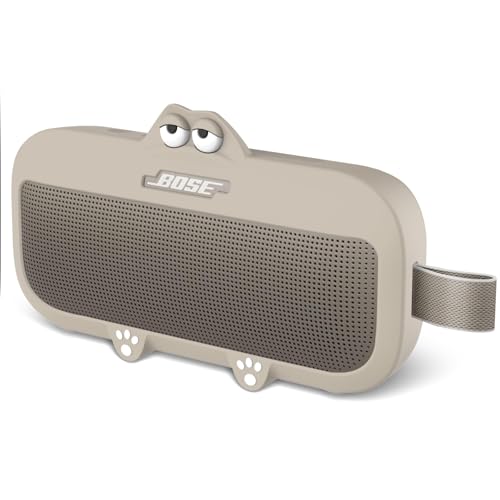 Cute Case Cover for Bose SoundLink Flex 2nd Gen Portable Speaker，Soft Shockproof Silicone case for Bose SoundLink Flex 2nd Gen (Gray)