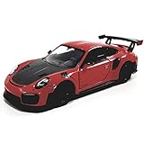 KiNSMART - 2010 Porsche 911 GT2 RS 1:36 Scale 5' Die Cast Metal Model Toy Sports Car Toy (Red)